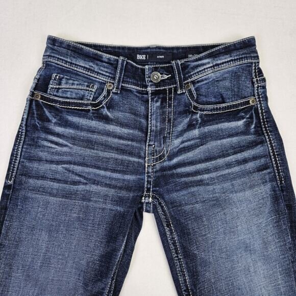 Buckle BKE Mens Aiden Boot Stretch Jeans Highclere Dark Wash Phone Pocket 28x29 - Picture 4 of 16